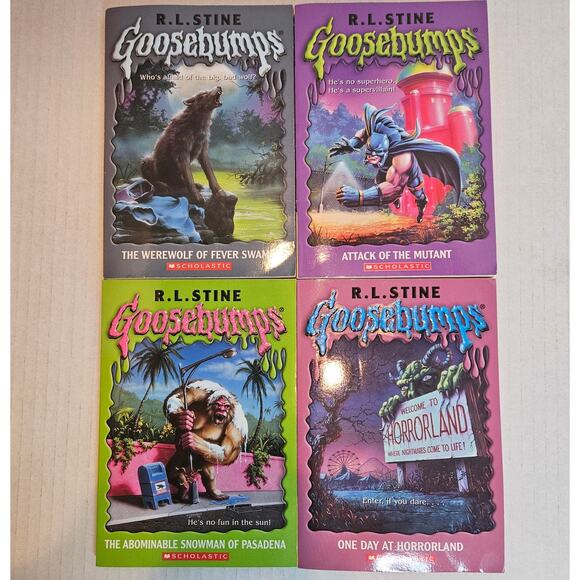Goosebumps Horror Places set of 4  Werewolf, Mutant, Snowman, Swamp Scary Comic - Picture 1 of 9